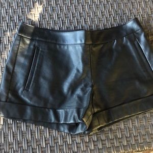 Club Monaco faux leather shorts